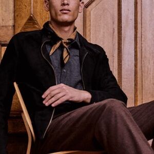 Billy Reid black boiled boucle merino Wool shacket jacket Coat. Medium